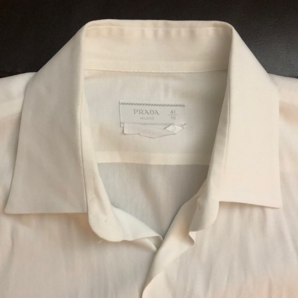Prada Men’s Stretch Poplin Shirt size 41 Neck 16 - Picture 1 of 11